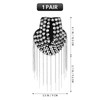 BESTOYARD Fringe Shoulder Pieces Rivet Tassel Chain Epaulet Shoulder Boards