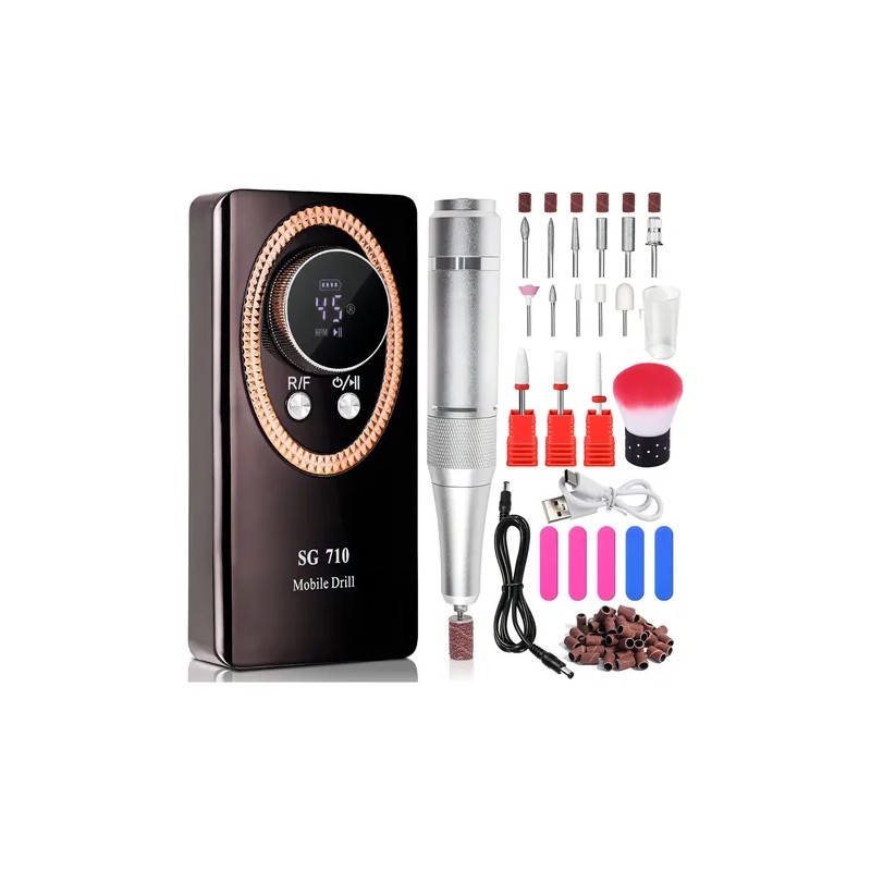 Moakany Máquina Perforadora Uñas Eléctrica Portátil 45000 Rpm Color Sg710