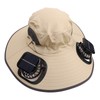 Detachable Sun Fan Hat 3 Speeds Adjustable UPF50 Breathable Wide
