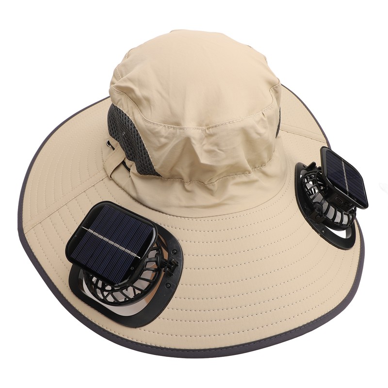 Detachable Sun Fan Hat 3 Speeds Adjustable UPF50 Breathable Wide