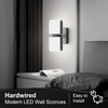 Aipsun Black Wall Sconces Hardwired Modern LED Sconces Wall Lighting