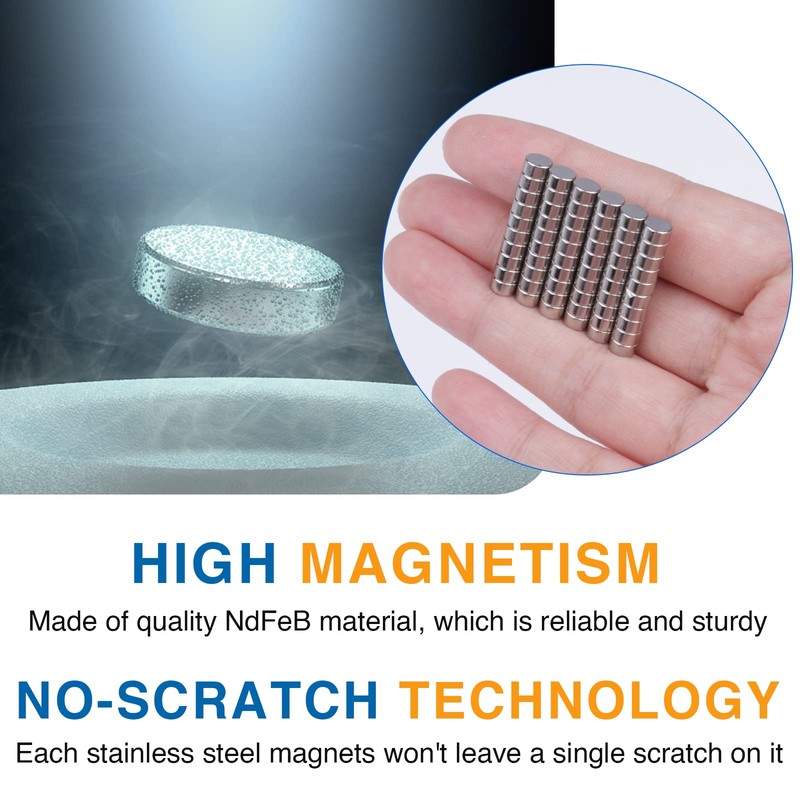 TRYMAG Small Refrigerator Magnets 60Pcs, Multi-Use Tiny Magnets Mini Round