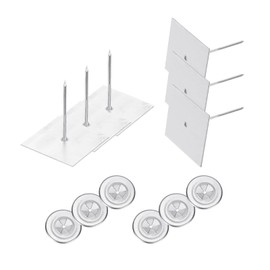 PATIKIL 50mm Self Stick Insulation Pins, 50Sets 2in Self Locking Washers Aluminum Insulation Hangers Cap Round Washers for Foam Board Wall Floor Ceiling