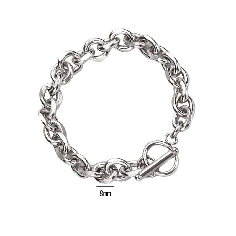 YINKE Bracelet, Men's, Women's, Accessories, Stainless Steel, Mantel, Chain, Silver,