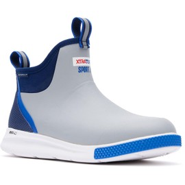 Xtratuf Men's Tailgate 6 in Ankle Deck Boot Sport, Grey, Size 13(M)