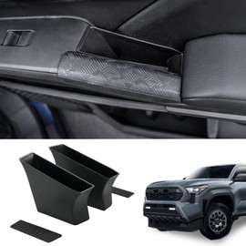 Zekzoop Front Door Handle Storage Box Compatible with 2024 2025 Toyota Tacoma Door Side Storage Tray 2PCS Side Door Organizer for Tacoma Accessories (Front Door Handle Storage Box)