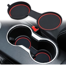 Auovo 3D Cup Holder Insert Coaster for Ford Mustang Accessories 2015-2023 Mat