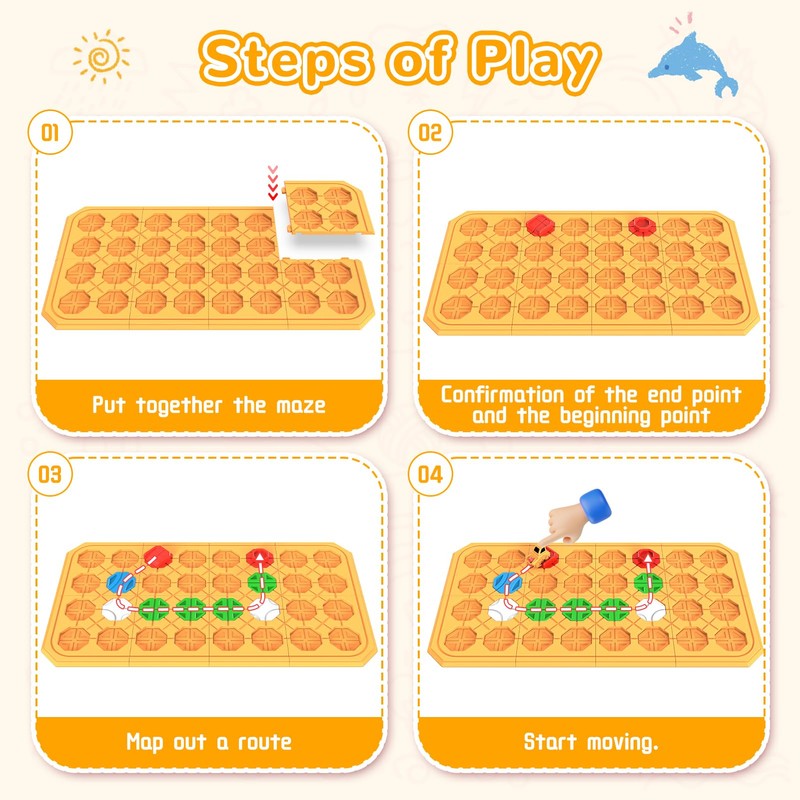 STEM Logic Road Builder Toys: Board Games Toys for 5