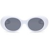 aisswzber Clout - anteojos de sol ovaladas estilo retro clásico