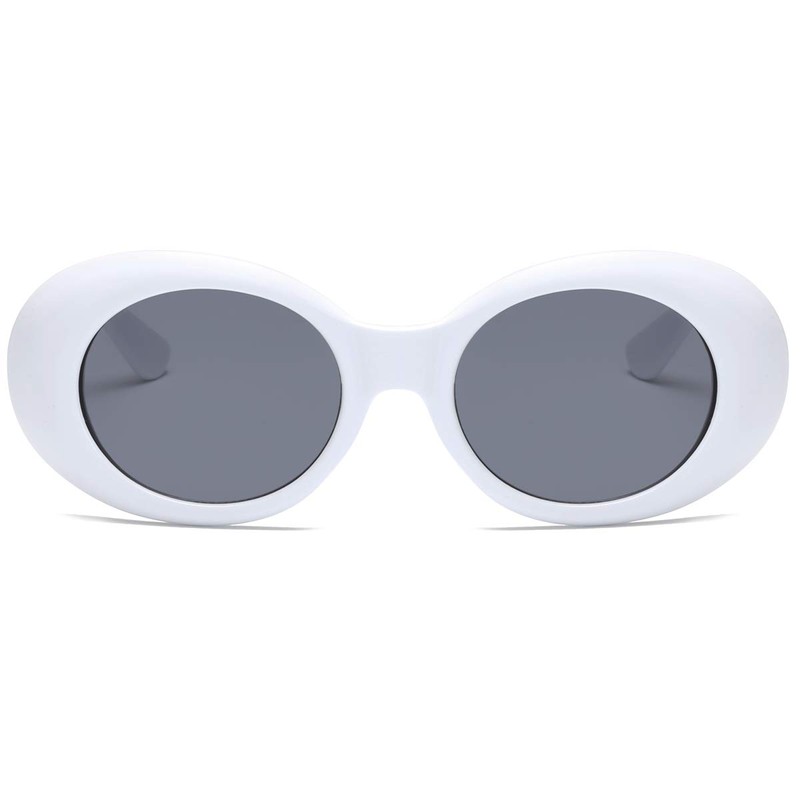 aisswzber Clout - anteojos de sol ovaladas estilo retro clásico