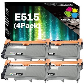 Green Toner Supply 4BK Compatible E515dw E310dw Toner E515 4-Pack for use in Dell E310dw E514dw E515dw E515dn Printer (P7RMX PVTHG 593-BBKD)