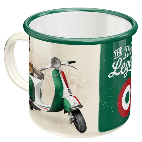 Nostalgic-Art Retro Enamel Cup, 12.2 oz, Vespa – Italian Legend