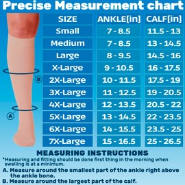 ABSOLUTE SUPPORT Durable Compression Socks for Varicose Veins Relief, Improved Circulation, and All-Day Comfort