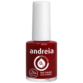Andreia Nagellack Halal - Atmungsaktiv Luft - Wasser-Durchlässig - Ungiftig Farbintensiv - Naturkosmetik - Farbe B14 Rot - Schattierungen von Rosa 10.5 ml