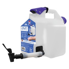 Surecan Portable Camping Water Station - Durable 2 Gallon Water Storage Utility Tank with Spigot, Ideal Camping Water Container (White, SUR2SU1)