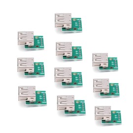 Tangxi 10 Unids/Lote USB Tipo A Junta de Enchufe Hembra 2.54mm Conector Adaptador de Paso Conector Dip Conector Jack Enchufe Conector PBC Conjunto de Surtido de Montaje