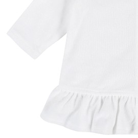 Gerber Girls' Toddler Zipper Hoodie Terry Swimsuit Cover Up, White, 6-9 Months