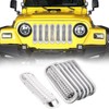 JSCARLIFE Honeycomb Mesh Front Grill Inserts Kit for 2007-2017 Jeep