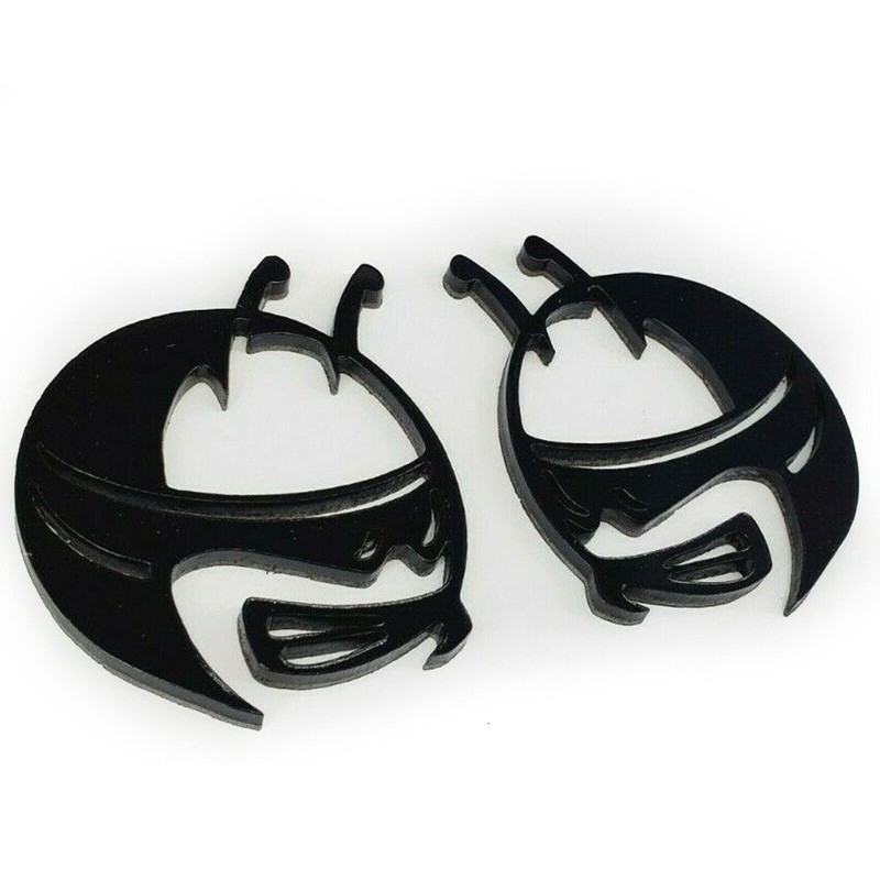 FMSgear Pair GLOSS BLACK Scat Pack Head Emblems fits Dodge