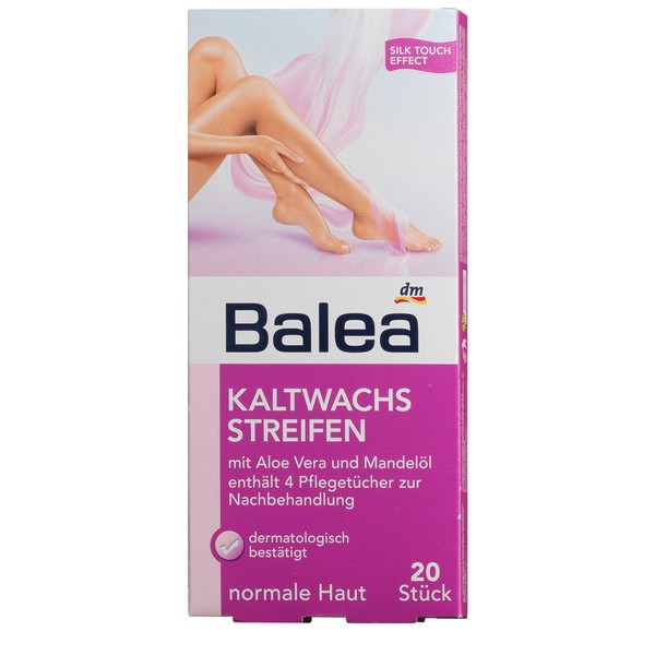 Balea Body Cold Wax Strips, Pack of 2 (2 x 20 Pieces)