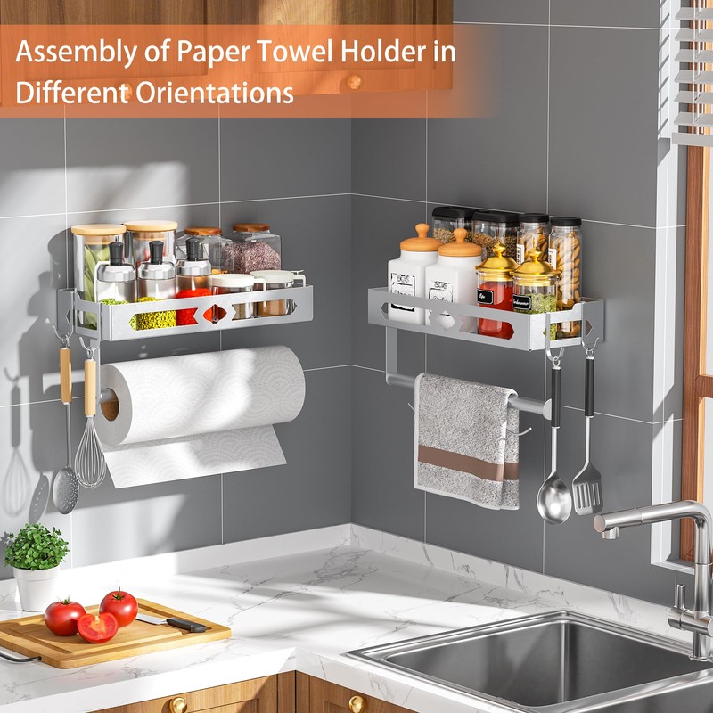 Paper Towel Holder Wall Mount, MAYZOLOP Easy One-Hand Tear Design