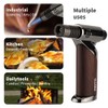 PIPITA Butane Torch Lighter Windproof Cooking Lighter, Adjustable Single Blue