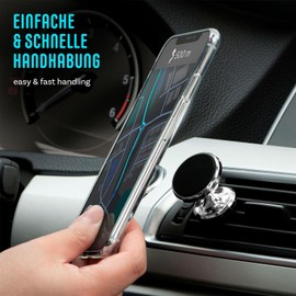 ONEFLOWMobile Phone Holder Car Magnetic for All Blackviews Mobile Phone Holder with Magnet for Car Ventilation - 360 Degree Ball Joint Universal Car Holder Mobile Phone Silver