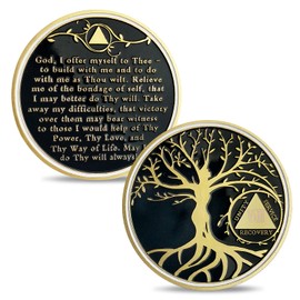 8 Year Sobriety Chip Tree of Life Sobriety Coin AA Coins and Medallions Sobriety Gifts for Men Women Sobriety Achievement Affirmation Token