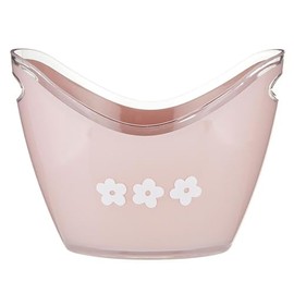 Santa Barbara Design Studio Beverage Buckets Acrylic Ice Bucket with Handles, 10.8" x 8", Pink Flowers