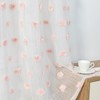 MYSKY HOME Pink Pom Pom Curtains for Living Room Nursery