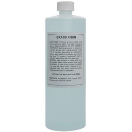 32oz (Ounce) - Brass Darkening Solution antique vintage old metal ager patina copper tin bronze dull