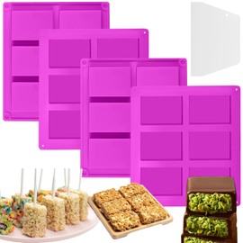 ANABIUP Chocolate Bar Mold 24-Cavity Rice Krispies Treat Molds Silicone Candy Bar Molds, Rectangle Chocolate Molds for Chocolate Brownie Cornbread Pudding Butter Mould (1 Inch Depth)