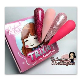 Rebel Pink Trixie De Rebel Pink Coleccion De 4 Acrilicos