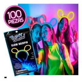 Glow 100 Diademas Lumninosa Neon Conejo Raton Glow Cyalume Luz