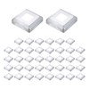uxcell 40Pcs Post Base Cover, 2.5"x2.5" (Internal Size 1"x1") Metal