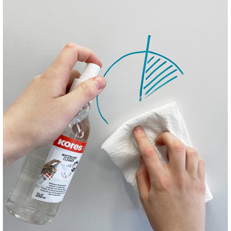 Kores - Whiteboard Reinigerspray für Schule, Büro und Zuhause, Trocken