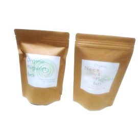 Organic Mugwort Bath 15pc/Organic Wormwood Bath 15 Pack, Steamed Wormwood, Pregnancy, Warm Herbal Baths, Medicinal Water, Bath Salts (Organic Mugwort & Neem Bath 15pc/Wormwood and Miracle Neem Bath Salt)