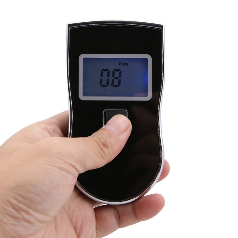 Professional Digital Breath Alcohol Tester High Precision Portable Black