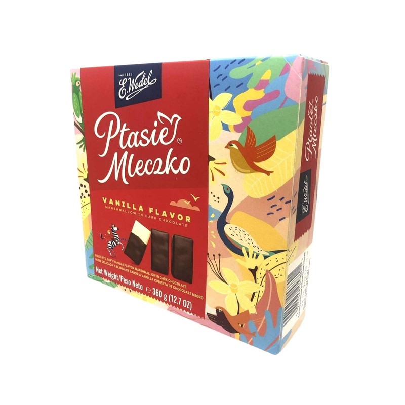 Ptasie Mleczko Vanilla Flavor Marshmallow in Dark Chocolate