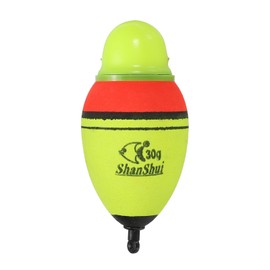 PATIKIL 1oz Lighted Fishing Slip Bobbers, EVA Green Red LED Light Up Fishing Float for Night Fishing, Yellow