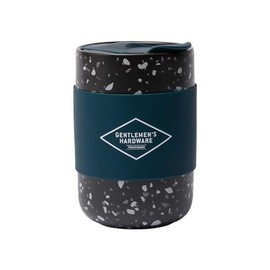 Gentlemen's Hardware Travel Mug Ceramic Cup with Silicone Sliding Lid and Band, 400 ML, Terrazzo