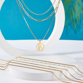 PH PandaHall 6 Styles Gold Necklace Chain 6 Rolls 304 Stainless Steel Chain Links Chain Snake Chains Cable Chains Links for Necklace Bracelet Jewellery Making, 1m/Style