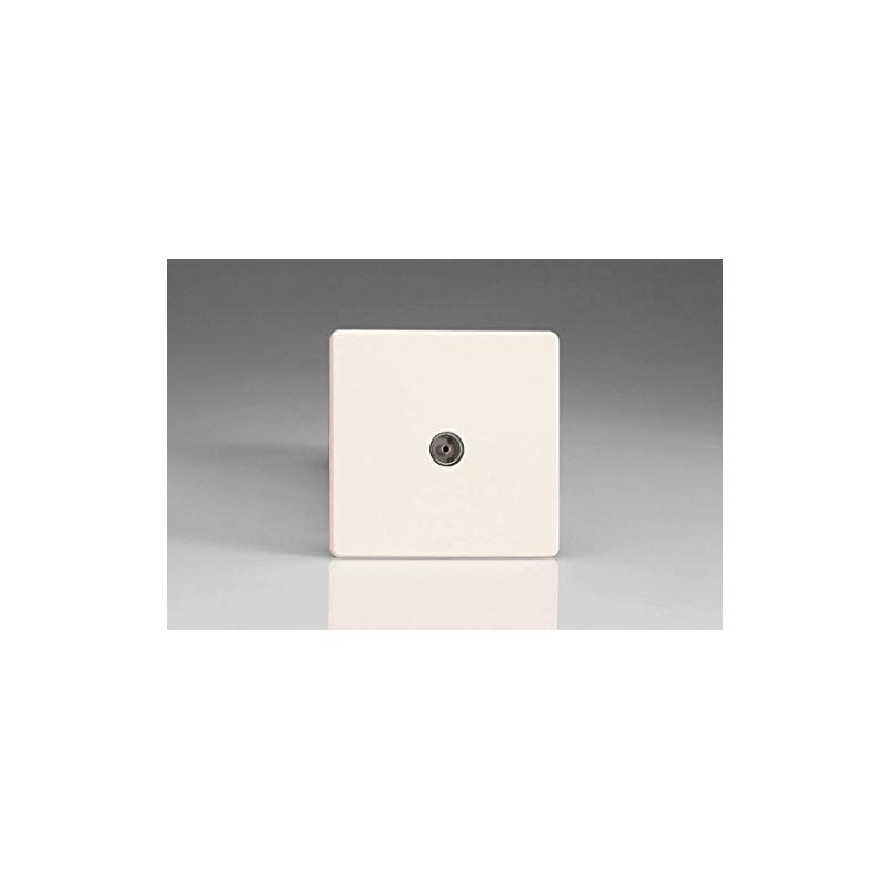 Varilight Primed Ready to Paint Flat Plate Screwless 1-Gang TV