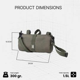 ZOTEKK Bicycle Handlebar Bag 1.5 L Practical Bicycle Handlebar Bag Bike Packing Army