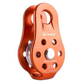 YAPJEB Micro Pulley 26kN Single Pulley Climbing Pulley Fixed Rope Pulley Pulley Arborist Climbing Rescue Hauling Rigging (Orange)