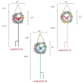 All Chic 3 Pack Metal Butterfly Garden Stake Decor Butterfly Garden Kit Yard Stakes for Decorations Outdoor Garden Stake Decorative Lawn Ornaments