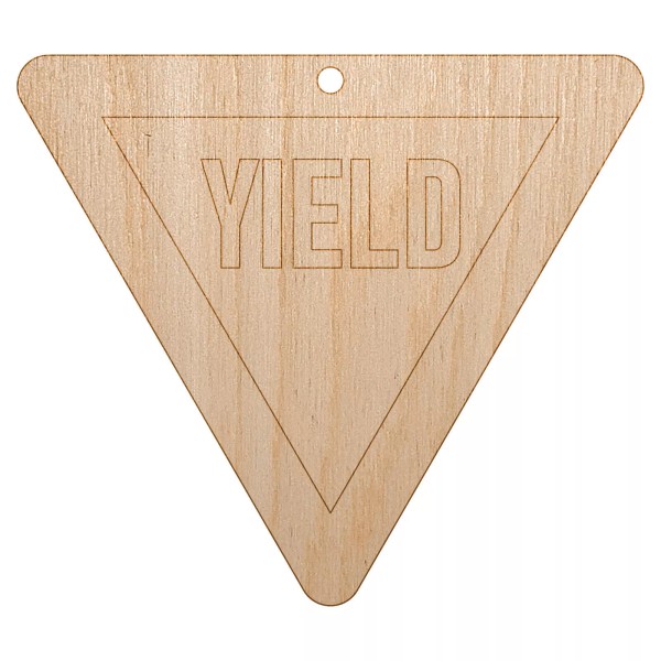 Sniggle Sloth Yield Sign Unfinished Craft Wood Holiday Christmas Tree
