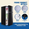 DEMULLER 2.4 CU.FT Capacity Black Refrigerator with Freezer Double Door