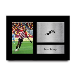 HWC Trading A4 Ivan Toney Brentford Gifts Printed Signed Autograph Picture for Football Fans and Supporters