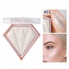 Melemando 5 Color Face Shimmer Highlighter Makeup Palette, Long Lasting